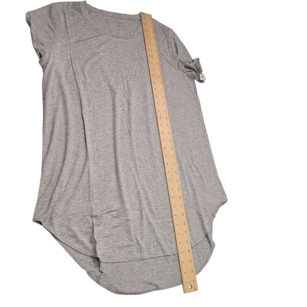 Daily Ritual Women's Gray Short Sleeve Hi Lo Long T-Shirt Size X-Large - Picture 9 of 9